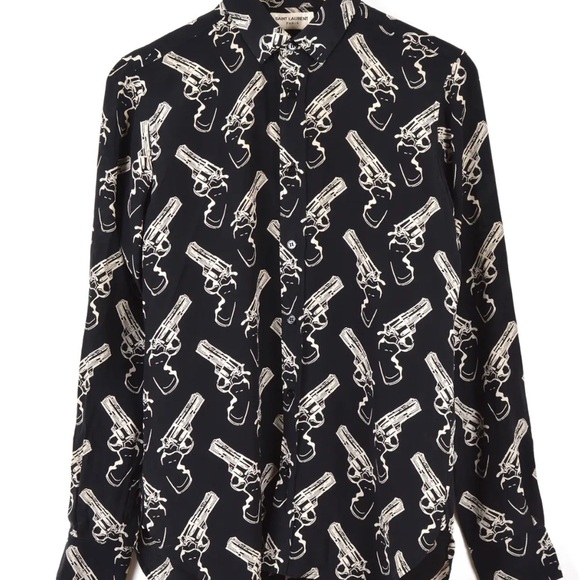 Hedi Slimane × Saint Laurent Paris Silk Shirt - Picture 4 of 7